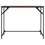 Escritorio madera ingeniería y acero roble marrón 100x45x76 cm de , Escritorios - Ref: Foro24-842270, Precio: 50,37 €, Descue...