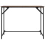 Escritorio madera ingeniería y acero roble marrón 100x45x76 cm de , Escritorios - Ref: Foro24-842270, Precio: 51,00 €, Descue...