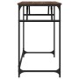 Escritorio madera ingeniería y acero roble marrón 100x45x76 cm de , Escritorios - Ref: Foro24-842270, Precio: 51,00 €, Descue...