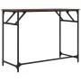 Escritorio madera ingeniería y acero roble marrón 100x45x76 cm de , Escritorios - Ref: Foro24-842270, Precio: 50,37 €, Descue...