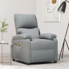 Sillón de masaje tela gris claro de , Sillones de masaje eléctricos - Ref: Foro24-348469, Precio: 208,52 €, Descuento: %