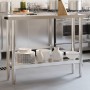 Mesa de trabajo de cocina acero inoxidable 110x30x85 cm de , Restauración - Ref: Foro24-376452, Precio: 161,06 €, Descuento: %