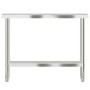Mesa de trabajo de cocina acero inoxidable 110x30x85 cm de , Restauración - Ref: Foro24-376452, Precio: 161,06 €, Descuento: %