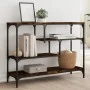 Mesa consola madera de ingeniería roble ahumado 100x30x75 cm de , Mesas auxiliares - Ref: Foro24-838915, Precio: 66,05 €, Des...