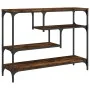 Mesa consola madera de ingeniería roble ahumado 100x30x75 cm de , Mesas auxiliares - Ref: Foro24-838915, Precio: 66,05 €, Des...