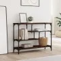Mesa consola madera de ingeniería roble ahumado 100x30x75 cm de , Mesas auxiliares - Ref: Foro24-838915, Precio: 66,05 €, Des...
