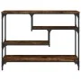 Mesa consola madera de ingeniería roble ahumado 100x30x75 cm de , Mesas auxiliares - Ref: Foro24-838915, Precio: 66,05 €, Des...