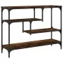 Engineered wood smoked oak console table 100x30x75 cm by , Side tables - Ref: Foro24-838915, Price: 66,05 €, Discount: %