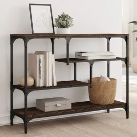 Mesa consola madera de ingeniería marrón roble 100x30x75 cm de , Mesas auxiliares - Ref: Foro24-838917, Precio: 63,73 €, Desc...