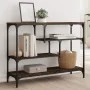 Engineered wood brown oak console table 100x30x75 cm by , Side tables - Ref: Foro24-838917, Price: 63,73 €, Discount: %