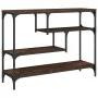 Engineered wood brown oak console table 100x30x75 cm by , Side tables - Ref: Foro24-838917, Price: 63,73 €, Discount: %
