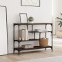 Mesa consola madera de ingeniería marrón roble 100x30x75 cm de , Mesas auxiliares - Ref: Foro24-838917, Precio: 62,47 €, Desc...