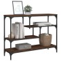 Mesa consola madera de ingeniería marrón roble 100x30x75 cm de , Mesas auxiliares - Ref: Foro24-838917, Precio: 62,47 €, Desc...