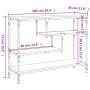 Engineered wood brown oak console table 100x30x75 cm by , Side tables - Ref: Foro24-838917, Price: 63,73 €, Discount: %