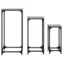 Mesas auxiliares apilables 3 pzas madera ingeniería gris Sonoma de , Mesas auxiliares - Ref: Foro24-838941, Precio: 49,31 €, ...