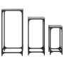 Mesas auxiliares apilables 3 pzas madera ingeniería gris Sonoma de , Mesas auxiliares - Ref: Foro24-838941, Precio: 49,79 €, ...