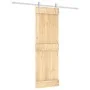 Puerta corredera con herrajes madera maciza de pino 70x210 cm de , Puertas - Ref: Foro24-3203026, Precio: 170,50 €, Descuento: %