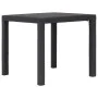 Mesa de jardín de plástico aspecto ratán marrón 79x79x72 cm de vidaXL, Mesas de jardín - Ref: Foro24-45603, Precio: 102,03 €,...