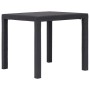 Mesa de jardín de plástico aspecto ratán marrón 79x79x72 cm de vidaXL, Mesas de jardín - Ref: Foro24-45603, Precio: 86,39 €, ...