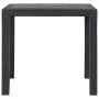 Mesa de jardín de plástico aspecto ratán marrón 79x79x72 cm de vidaXL, Mesas de jardín - Ref: Foro24-45603, Precio: 102,03 €,...