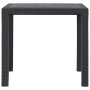 Mesa de jardín de plástico aspecto ratán marrón 79x79x72 cm de vidaXL, Mesas de jardín - Ref: Foro24-45603, Precio: 86,39 €, ...