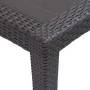 Mesa de jardín de plástico aspecto ratán marrón 79x79x72 cm de vidaXL, Mesas de jardín - Ref: Foro24-45603, Precio: 102,03 €,...
