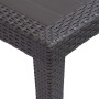Mesa de jardín de plástico aspecto ratán marrón 79x79x72 cm de vidaXL, Mesas de jardín - Ref: Foro24-45603, Precio: 86,39 €, ...