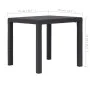 Mesa de jardín de plástico aspecto ratán marrón 79x79x72 cm de vidaXL, Mesas de jardín - Ref: Foro24-45603, Precio: 102,03 €,...