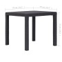 Mesa de jardín de plástico aspecto ratán marrón 79x79x72 cm de vidaXL, Mesas de jardín - Ref: Foro24-45603, Precio: 86,39 €, ...