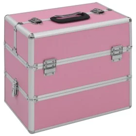 Maletín de maquillaje 37x24x35 cm aluminio rosa de vidaXL, Neceseres - Ref: Foro24-91838, Precio: 53,87 €, Descuento: %