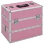 Maletín de maquillaje 37x24x35 cm aluminio rosa de vidaXL, Neceseres - Ref: Foro24-91838, Precio: 53,87 €, Descuento: %