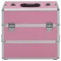 Maletín de maquillaje 37x24x35 cm aluminio rosa de vidaXL, Neceseres - Ref: Foro24-91838, Precio: 53,87 €, Descuento: %