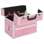 Maletín de maquillaje 37x24x35 cm aluminio rosa de vidaXL, Neceseres - Ref: Foro24-91838, Precio: 53,87 €, Descuento: %