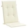 Cojín silla de jardín respaldo alto 2 uds tela crema 120x50x3cm de , Cojines para sillas y sofás - Ref: Foro24-43181, Precio:...