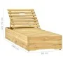 Lounger with cream impregnated pinewood cushion by , Loungers - Ref: Foro24-3065911, Price: 157,18 €, Discount: %