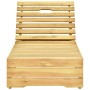 Tumbona con cojín azul madera de pino impregnada de , Tumbonas - Ref: Foro24-3065913, Precio: 156,74 €, Descuento: %