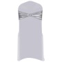 Lazo de silla elástico 25 uds con broche de diamante plateado de , Fundas - Ref: Foro24-133580, Precio: 39,05 €, Descuento: %