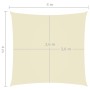 Toldo de vela cuadrado tela Oxford color crema 4x4 m de , Sombrillas - Ref: Foro24-135194, Precio: 47,08 €, Descuento: %