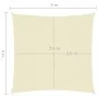 Toldo de vela cuadrado tela Oxford color crema 4x4 m de , Sombrillas - Ref: Foro24-135194, Precio: 49,40 €, Descuento: %