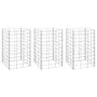 Gabion flower beds 3 units iron 30x30x50 cm by , Pots and planters - Ref: Foro24-151248, Price: 39,22 €, Discount: %
