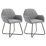 Sillas de comedor giratorias 2 unidades tela gris claro de vidaXL, Sillas de comedor - Ref: Foro24-249807, Precio: 161,56 €, ...