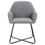 Sillas de comedor giratorias 2 unidades tela gris claro de vidaXL, Sillas de comedor - Ref: Foro24-249807, Precio: 161,56 €, ...