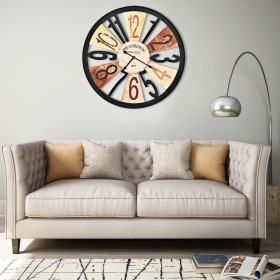 Reloj de pared de metal multicolor 60 cm de , Relojes de pared - Ref: Foro24-283863, Precio: 54,30 €, Descuento: %