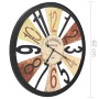 Reloj de pared de metal multicolor 60 cm de , Relojes de pared - Ref: Foro24-283863, Precio: 54,30 €, Descuento: %