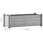 Arriate de jardín PP gris piedra 100x43x35 cm de , Maceteros y jardineras - Ref: Foro24-317580, Precio: 117,04 €, Descuento: %