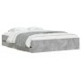 Cama con cajones madera ingeniería gris hormigón 140x190 cm de , Camas y somieres - Ref: Foro24-3207304, Precio: 200,29 €, De...