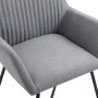 Sillas de comedor giratorias 2 unidades tela gris claro de vidaXL, Sillas de comedor - Ref: Foro24-249807, Precio: 161,56 €, ...