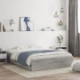 Cama con cajones madera ingeniería gris Sonoma 140x190 cm de , Camas y somieres - Ref: Foro24-3207306, Precio: 190,70 €, Desc...