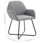 Sillas de comedor giratorias 2 unidades tela gris claro de vidaXL, Sillas de comedor - Ref: Foro24-249807, Precio: 161,56 €, ...
