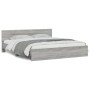 Estructura de cama cabecero y luces LED gris Sonoma 180x200 cm de , Camas y somieres - Ref: Foro24-3207593, Precio: 212,49 €,...